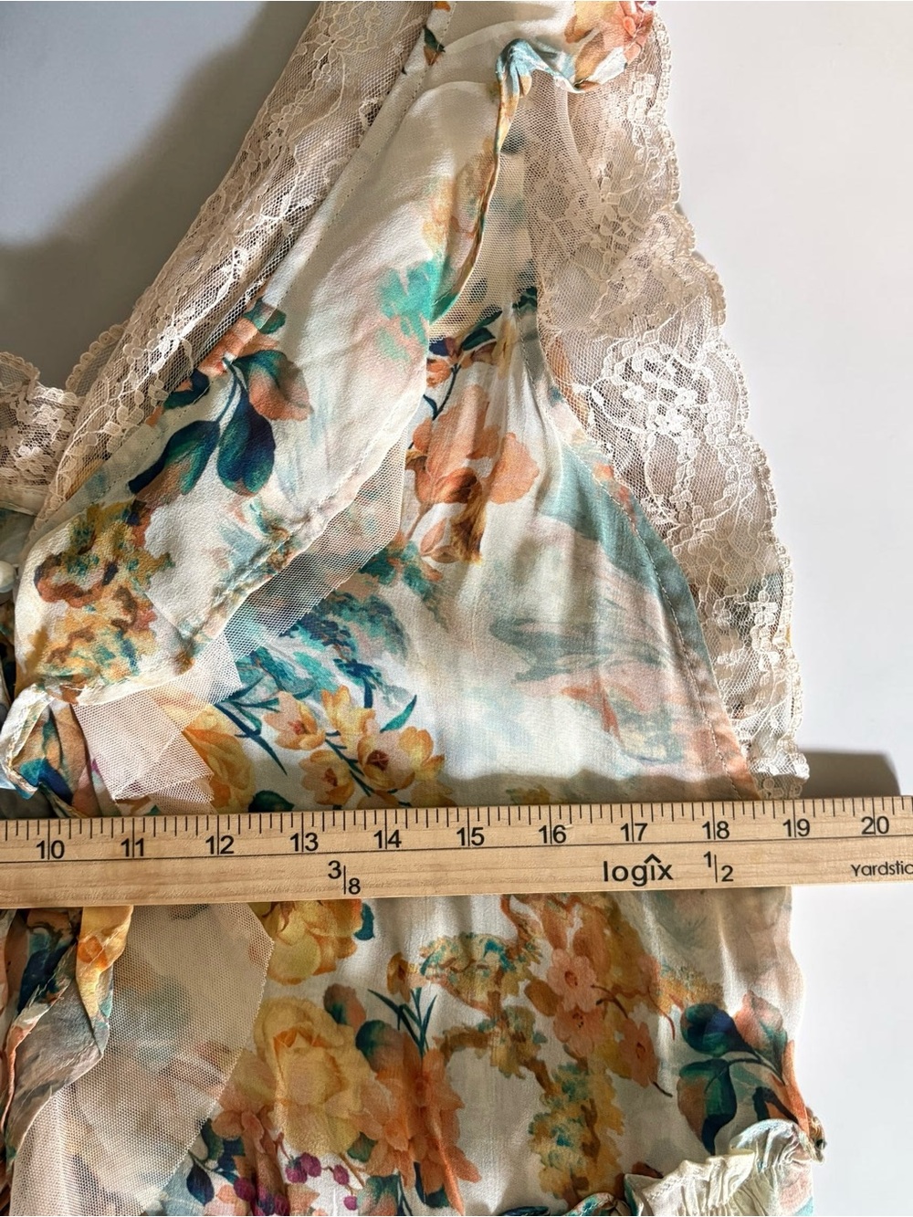 Anthropologie Sleeveless Lacy Waterfall Ruffle Blouse Size Medium - Picture 3 of 9